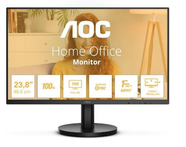 Monitor LCD Monitor|AOC|24"|Panel VA|1920x1080|16:9|100 Hz|Matte|1 ms|Speakers|Tilt|C...