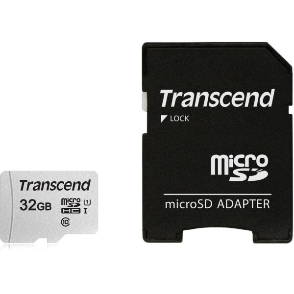 Mälukaart MEMORY MICRO SDHC 32GB W/ADAPT/C10 TS32GUSD300S-A TRANSCEND