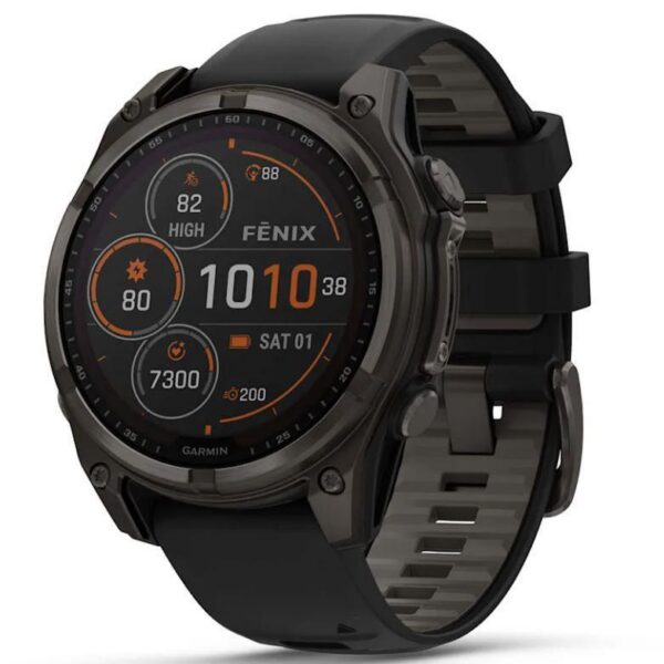 Nutikell SMARTWATCH FENIX 8 SAPP. SOLAR/BLACK/GRAY 010-02907-11 GARMIN
