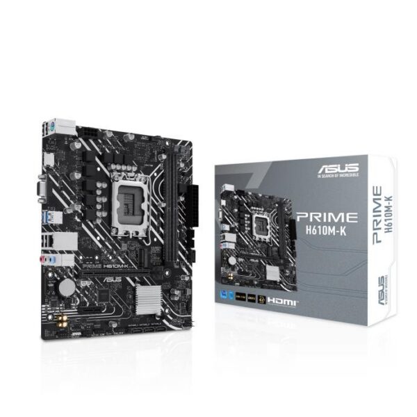 Emaplaat for Intel Protsessors Mainboard|ASUS|Intel H610|LGA1700|Micro-ATX|Memory DDR5|Memory slots 2|1xPCI-...