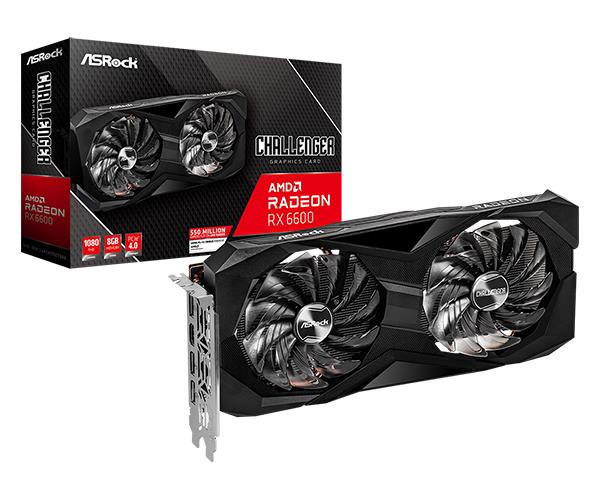 Graafikakaart Graphics Card|ASROCK|AMD Radeon RX 6600|8 GB|GDDR6|128 bit|PCIE 4.0 16x|GPU 1...