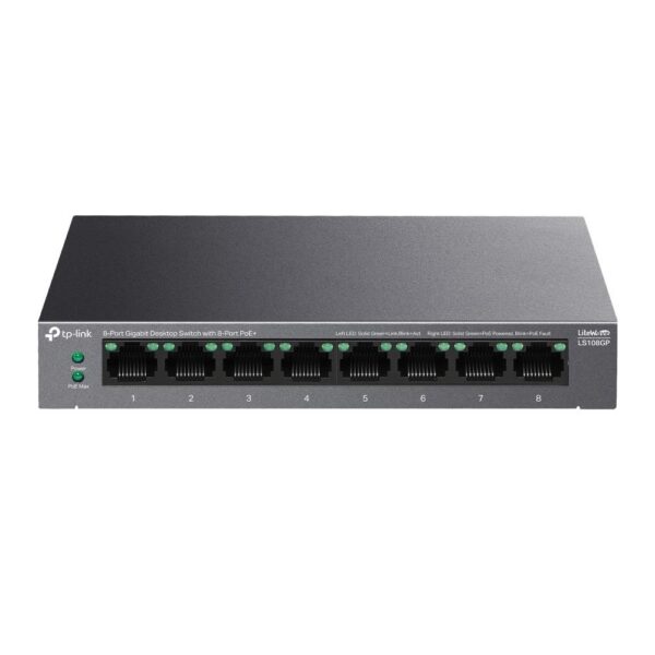 Switch|TP-LINK|LS108GP|Desktop/pedestal|8x10Base-T / 100Base-TX / 1000Base-T|...