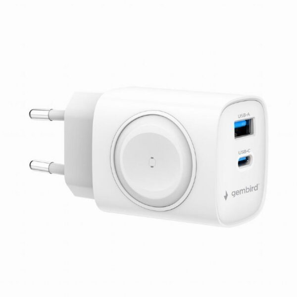 Autolaaidja CHARGER USB 2IN1 20W 2PORT/TA-UC-PDQCW20-01-W GEMBIRD