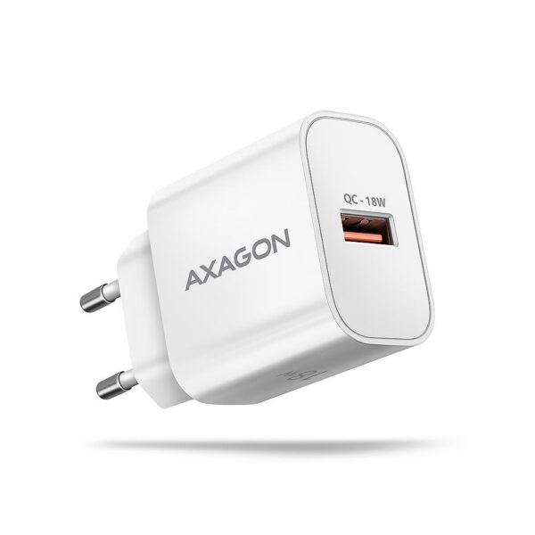 Autolaaidja MOBILE CHARGER WALL USB 18W/1PORT WHITE ACU-QC18W AXAGON
