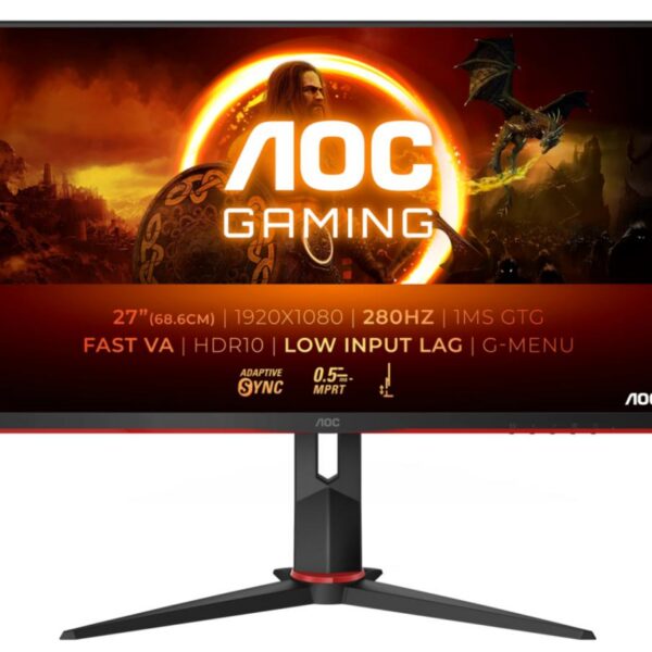 Monitor LCD Monitor|AOC|27G2ZN3|27"|Gaming|Panel VA|1920x1080|16:9|280 Hz|Matte|1 ms|...