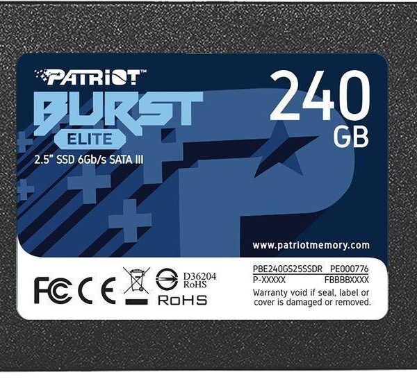 SSD SATA seade SSD|PATRIOT|Burst Elite|240GB|SATA 3.0|3D NAND|Write speed 320 MBytes/sec|Rea...