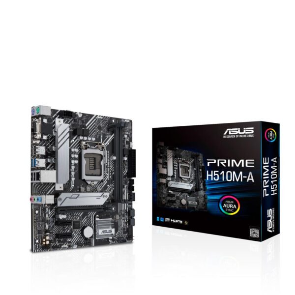 Emaplaat for Intel Protsessors Mainboard|ASUS|Intel H510|LGA1200|MicroATX|2xPCI-Express 3.0 1x|1xPCI-Express...