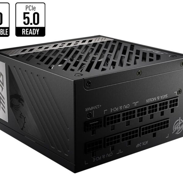 Protsessor Power Supply|MSI|1000 Watts|Efficiency 80 PLUS GOLD|PFC Active|MPGA1000GPCIE5