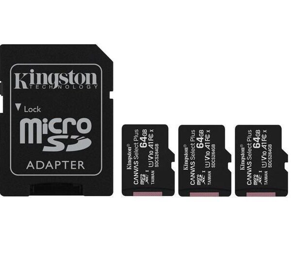 Mälukaart MEMORY MICRO SDXC 64GB UHS-I/3PACK SDCG4/64GB KINGSTON