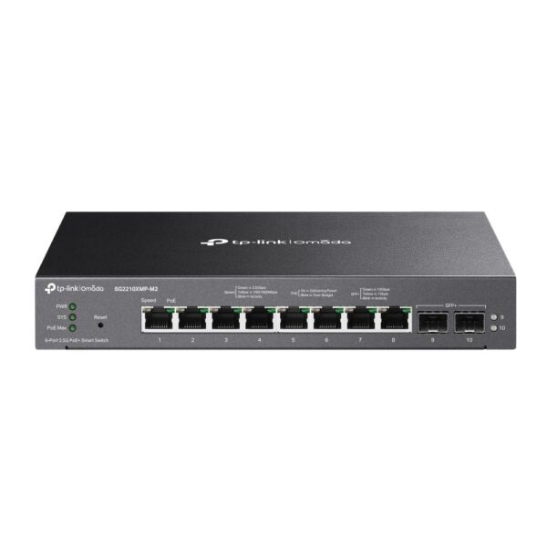 Switch|TP-LINK|Type L2|Desktop/pedestal|8x2.5GbE|2xSFP+|PoE+ ports 8|160 Watt...