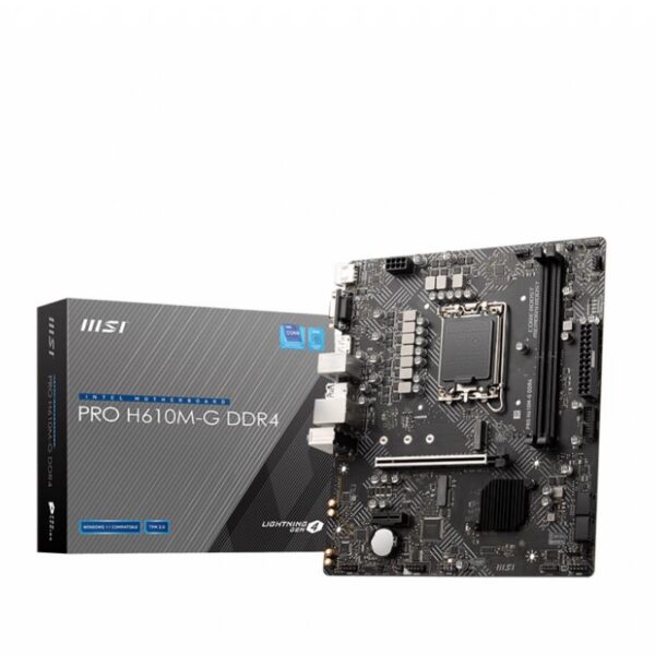 Emaplaat for Intel Protsessors Mainboard|MSI|Intel H610|LGA1700|MicroATX|Memory DDR4|Memory slots 2|1xPCI-Ex...