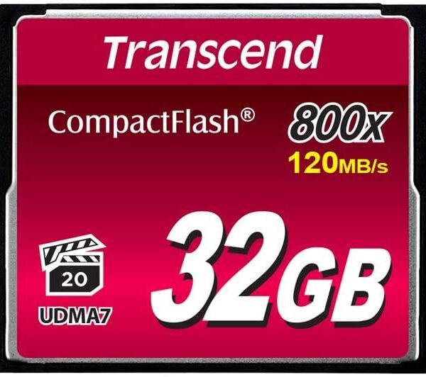 Mälukaart MEMORY COMPACT FLASH 32GB/800X TS32GCF800 TRANSCEND