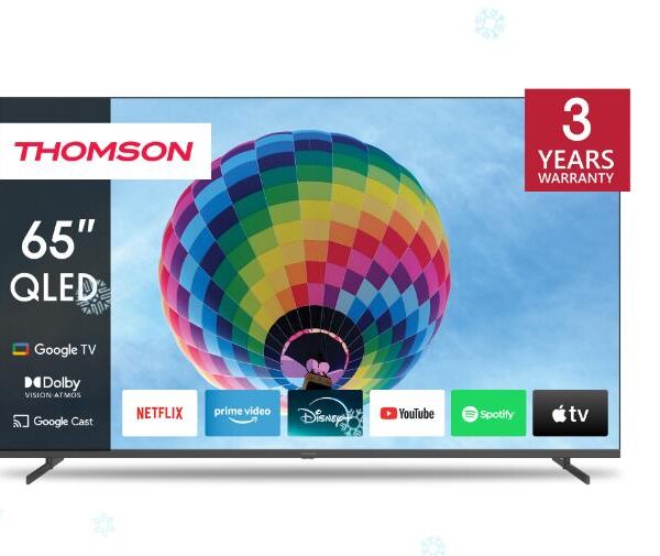 TV Set|THOMSON|65"|4K/Smart|QLED|3840x2160|Wireless LAN|Bluetooth|Google TV|D...