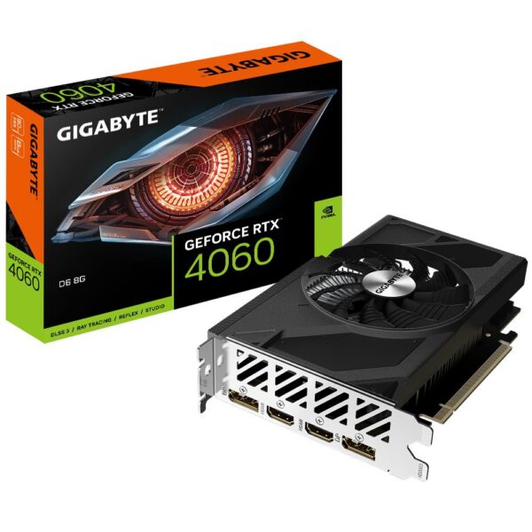 Graafikakaart Graphics Card|GIGABYTE|NVIDIA GeForce RTX 4060|8 GB|GDDR6|128 bit|PCIE 4.0 16...