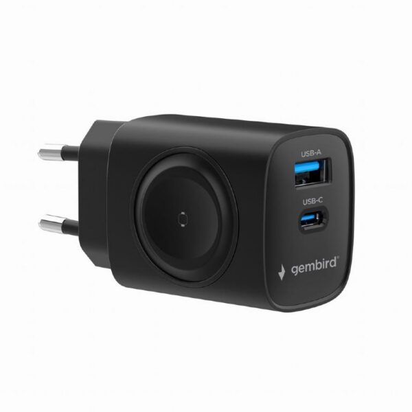 Autolaaidja CHARGER USB 2IN1 20W 2PORT/TA-UC-PDQCW20-01-BK GEMBIRD