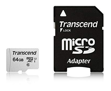 Mälukaart MEMORY MICRO SDXC 64GB W/ADAPT/UHS-I TS64GUSD300S-A TRANSCEND