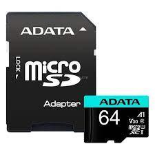 Mälukaart MEMORY MICRO SDXC 64GB W/ADAP./AUSDX64GUI3V30SA2-RA1 ADATA