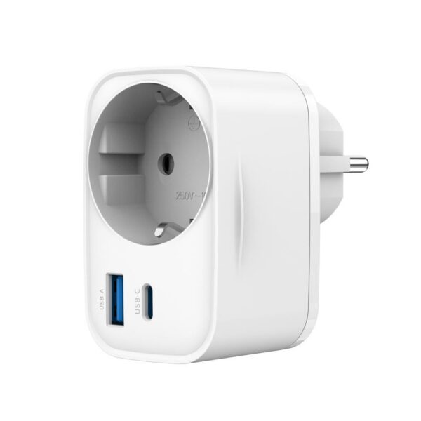 Autolaaidja CHARGER USB UNIVERSAL 20W WHT/2P AC TA-ACPDQC20-01-W GEMBIRD