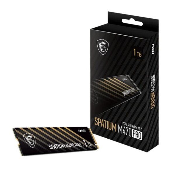 SSD|MSI|SPATIUM M470 PRO|1TB|M.2|PCIe Gen4|NVMe|3D NAND|Write speed 4500 MByt...