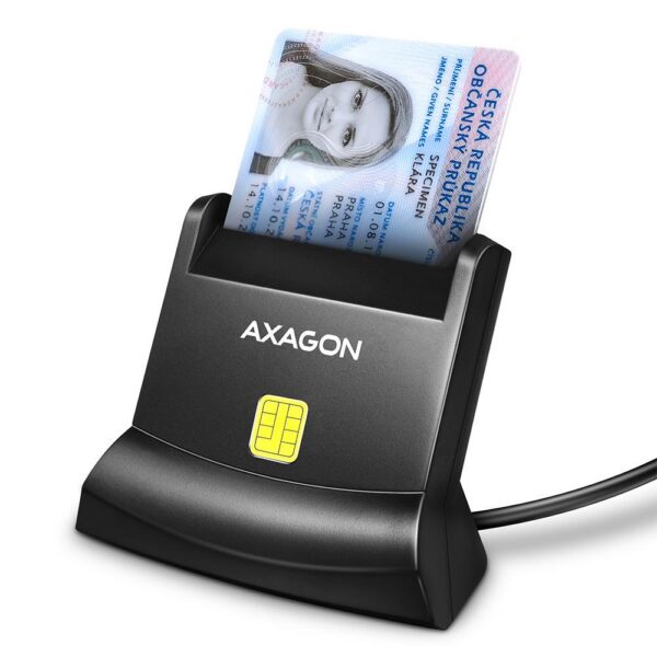 Mälukaart CARD READER STAND SMARTCARD/ID/USB2.0 1.3M CRE-SM4N AXAGON