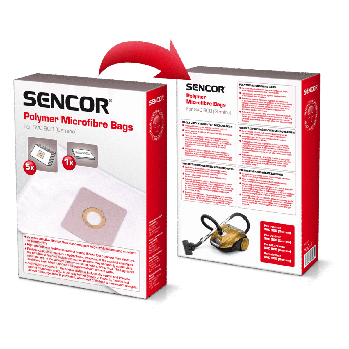Tolmukott SVC900PF (5tk + mikrofilter) Sencor 40017800
