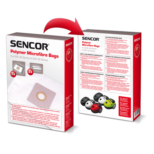 Tolmukott SVC45/52PF (5tk + 2 mikrofiltrit) Sencor 40023278