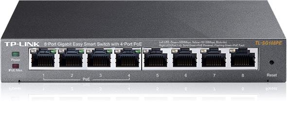 Switch|TP-LINK|8x10Base-T / 100Base-TX / 1000Base-T|PoE ports 4|TL-SG108PE
