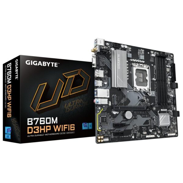 Emaplaat for Intel Protsessors Mainboard|GIGABYTE|Intel B760 Express|LGA1700|Micro-ATX|Memory DDR5|Memory sl...