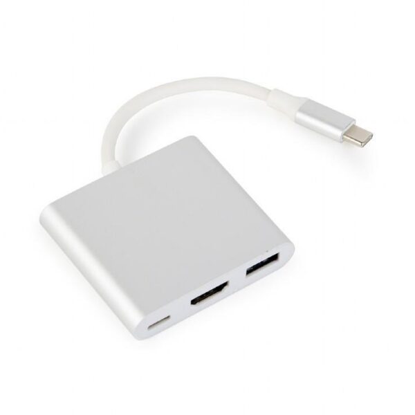 I/O ADAPTER USB-C TO HDMI/USB3/USB-C A-CM-HDMIF-02-SV GEMBIRD