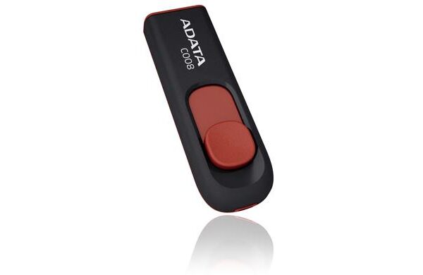 USB mälupulk MEMORY DRIVE FLASH USB2 64GB/BLACK/RED AC008-64G-RKD ADATA