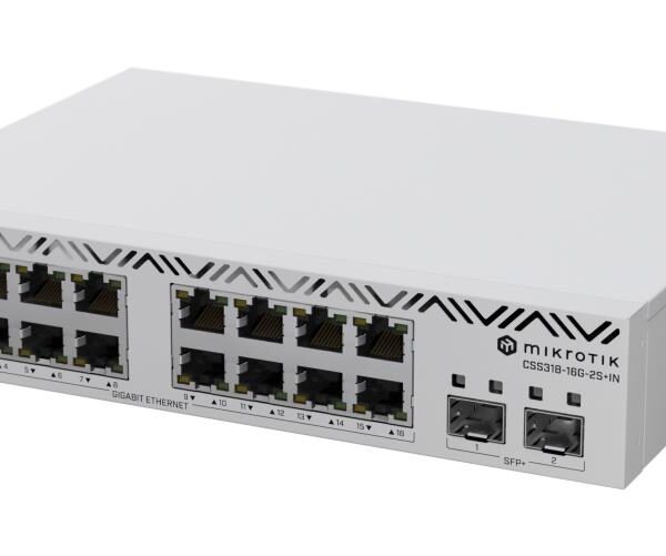 Switch|MIKROTIK|16x10Base-T / 100Base-TX / 1000Base-T|CSS318-16G-2S+IN