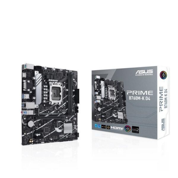 Emaplaat for Intel Protsessors Mainboard|ASUS|Intel B760 Express|LGA1700|Micro-ATX|Memory DDR4|Memory slots ...