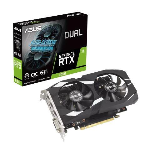 Graafikakaart Graphics Card|ASUS|NVIDIA GeForce RTX 3050|6 GB|GDDR6|96 bit|PCIE 4.0 16x|Dua...