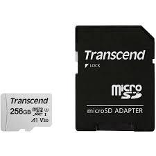 Mälukaart MEMORY MICRO SDXC 256GB W/ADAP/C10 TS256GUSD300S-A TRANSCEND