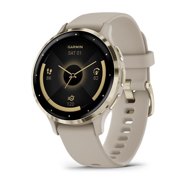 Nutikell SMARTWATCH VENU 3S/GRAY/GOLD 010-02785-02 GARMIN