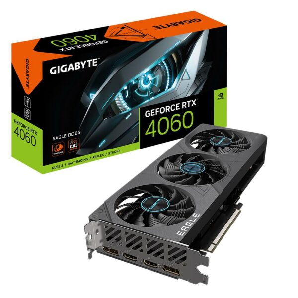 Graafikakaart Graphics Card|GIGABYTE|NVIDIA GeForce RTX 4060|8 GB|GDDR6|128 bit|PCIE 4.0 16...