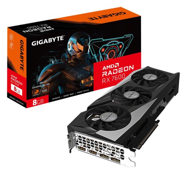 Graafikakaart Graphics Card|GIGABYTE|AMD Radeon RX 7600|8 GB|GDDR6|128 bit|PCIE 4.0 16x|2xH...