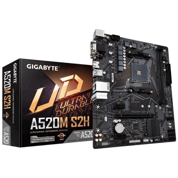 Emaplaat for AMD Protsessors Mainboard|GIGABYTE|AMD A520|SAM4|Micro-ATX|Memory DDR4|Memory slots 2|2xPCI-E...