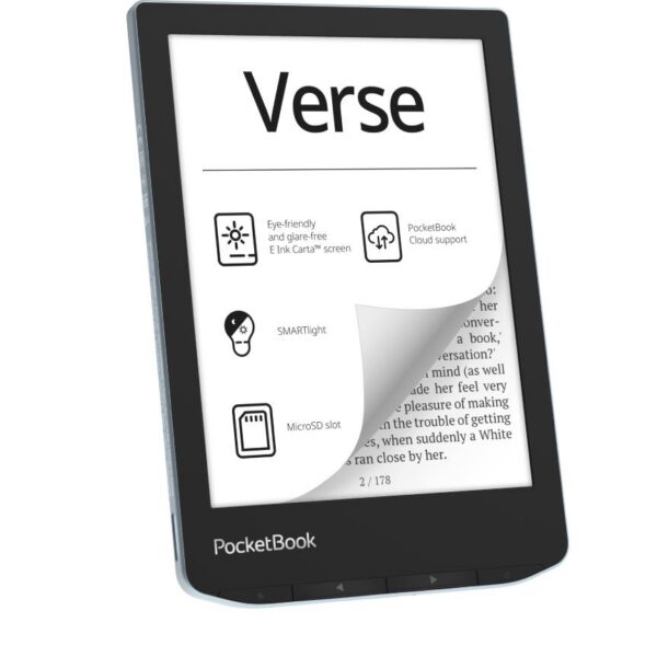 E-Reader|POCKETBOOK|Verse|6"|1024x758|1xUSB-C|Micro SD|Wireless LAN|Blue|PB62...