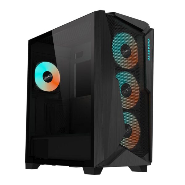 Case|GIGABYTE|C301G V2 BLACK|MidiTower|Case product features Transparent pane...