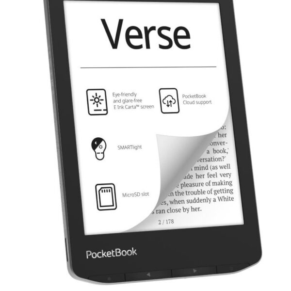 E-Reader|POCKETBOOK|Verse|6"|1024x758|1xUSB-C|Micro SD|Wireless LAN|Grey|PB62...