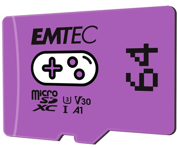 Emtec mSD 64GB UHS-I U3 V30 A1 Gaming Purple