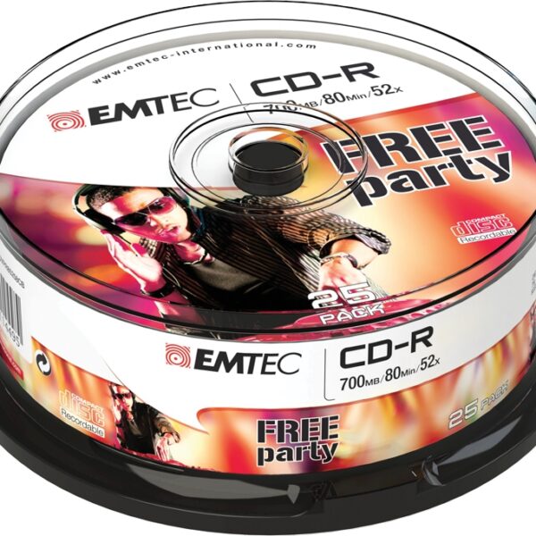 Emtec CD-R 700MB/80MIN 52x Free Party 25 pcs