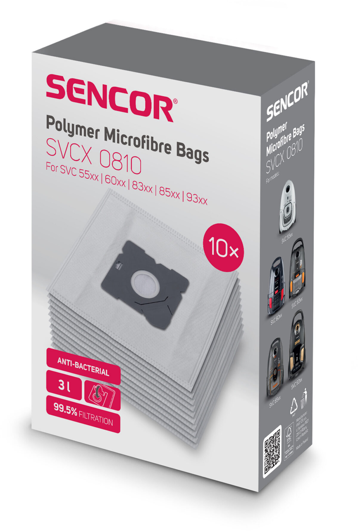 Tolmukotid 10 tk Sencor SVC55xx, 6001, 83xx, 8501, 9300