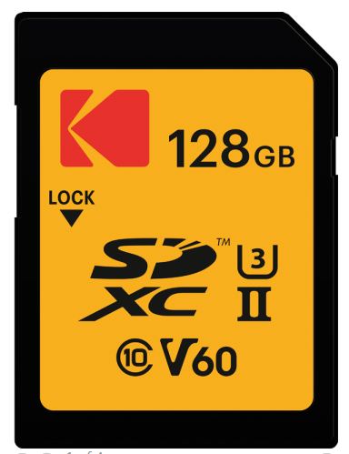 Kodak SD 128GB UHS-II U3 V60 Ultra Pro EKMSD128GUHS2V1K