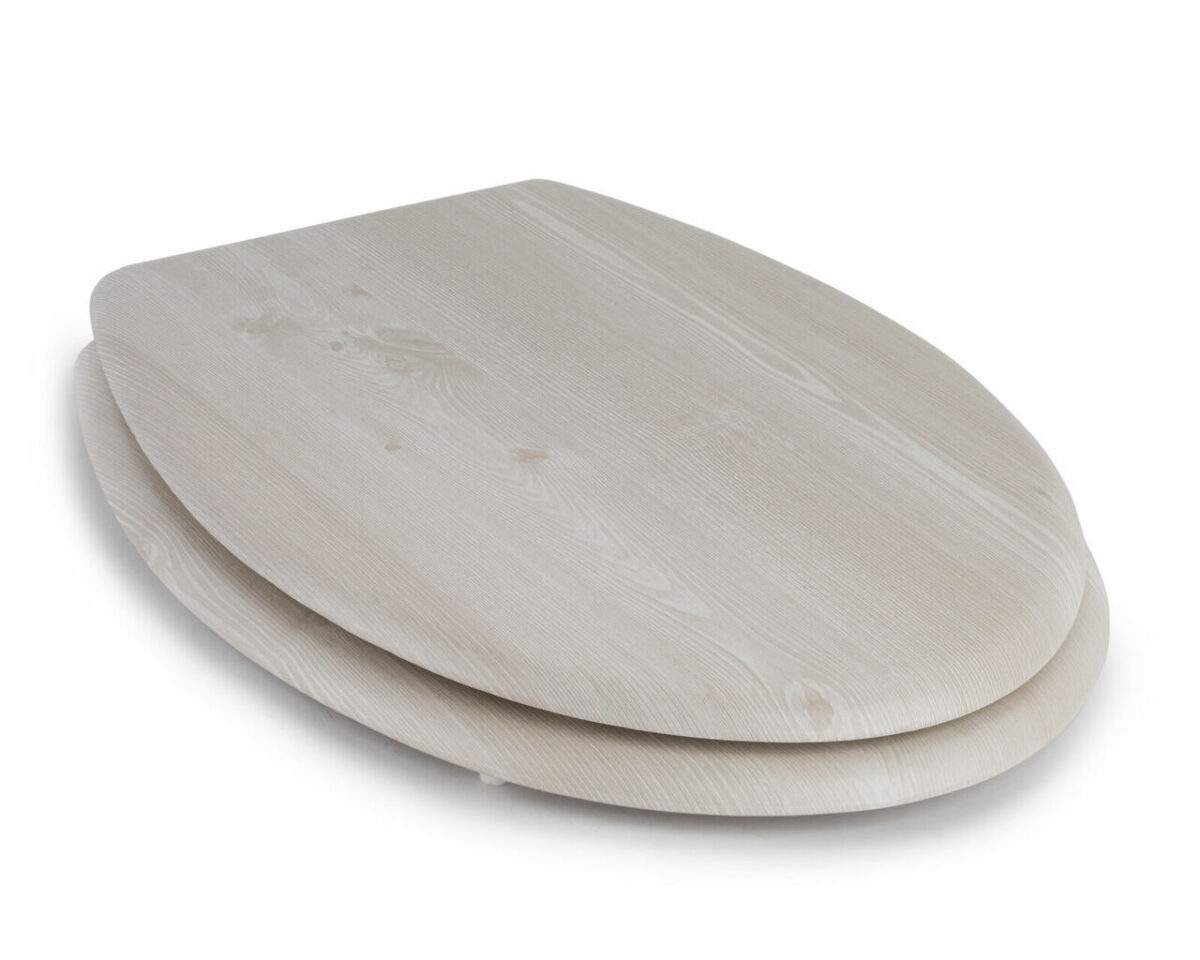 Beldray LA033710WOAKFEU7  Wooden MDF Toilet Seat - White Oak