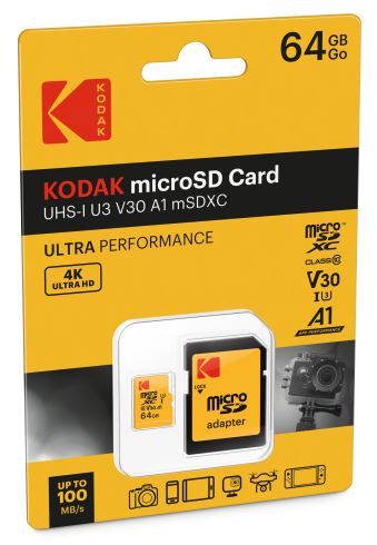 Kodak mSD 64GB UHS-I U3 Ultra EKMSDM64GXC10HPRK