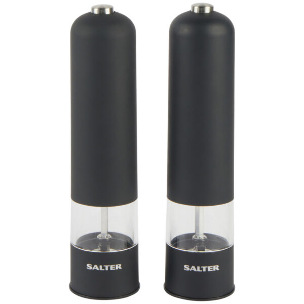 Salter 7524 BKXRUP1 Matt Black Electronic Mill set