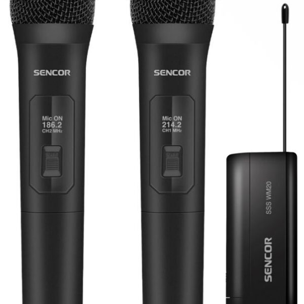 Karaokemikrofonide komplekt saatjaga Sencor SSSWM20