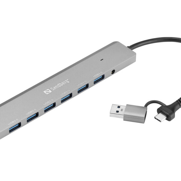 Sandberg 136-66 USB-C/A to 7 x USB 3.0 Hub